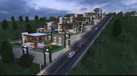 9 müstakil villadan oluşan bir komplekste satılık villa