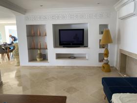 Zeytin ağaçlarının ortasında deniz manzaralı villa