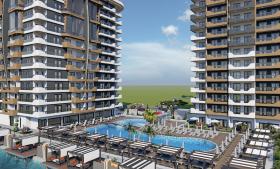 Hills Mahmutlar'da satılık yeni 1 yatak odalı daire
